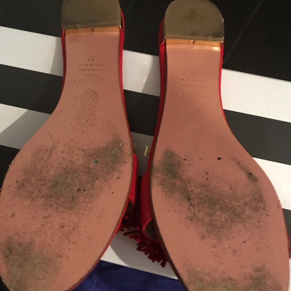 Aquazzura Red Slides - Like New - image 5